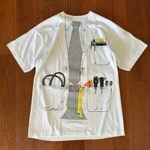 Vintage Doctor Print Tee Screen Stars Single Stitch Halloween Kitsch